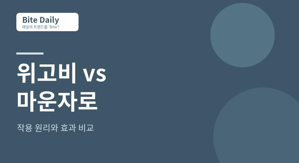 위고비 (Wegovy) vs 마운자로(Mounjaro)