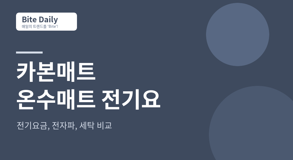 카본매트 온수매트 전기요 차이: 전기요금, 전자파, 세탁으로 비교